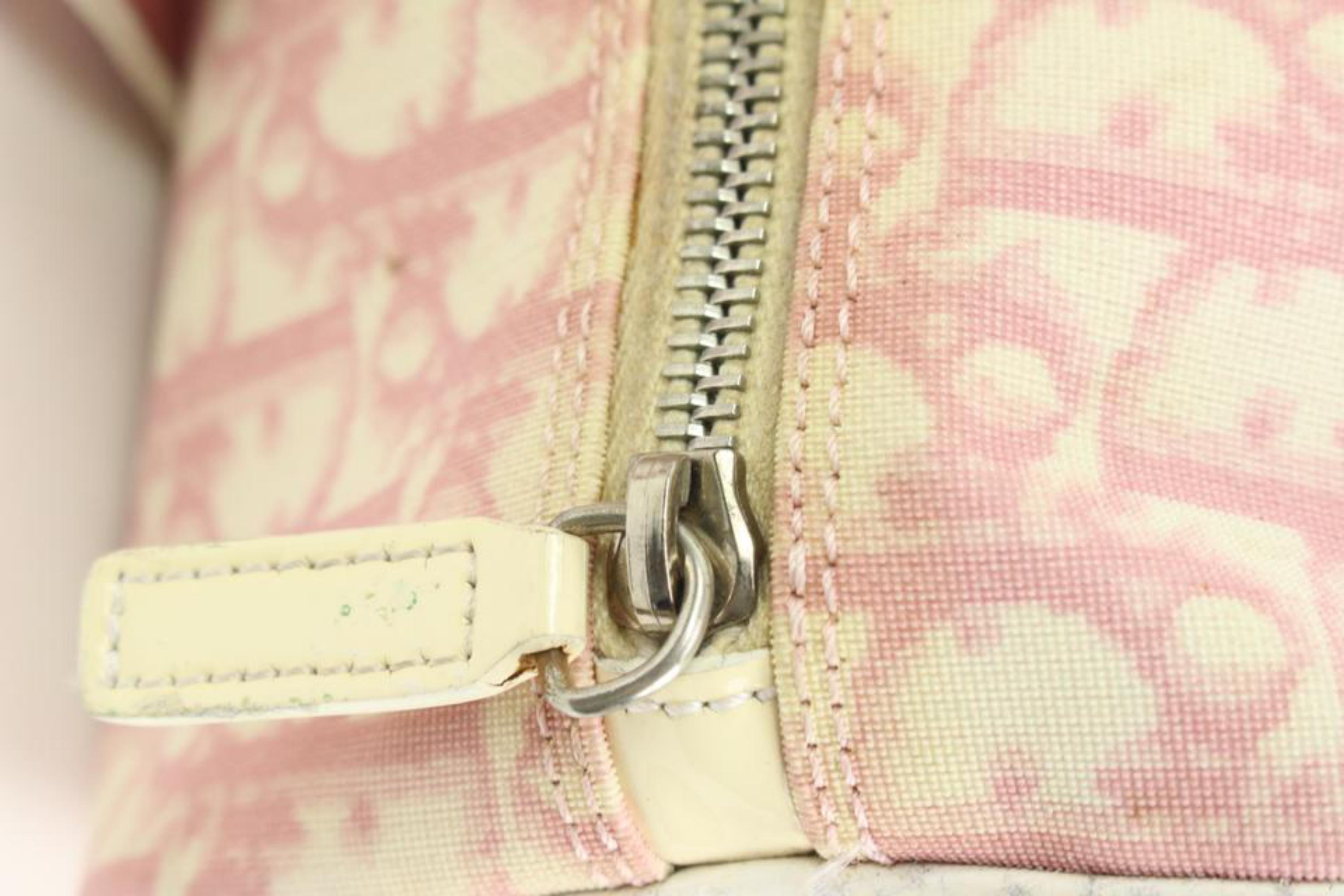 Dior Girly Chic No. 1 Pink Monogram Trotter Boston Bag 8d412s 1