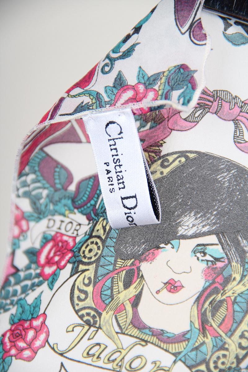 Pañuelo de seda Dior Gitane Gipsy 2004 Galliano en venta 3