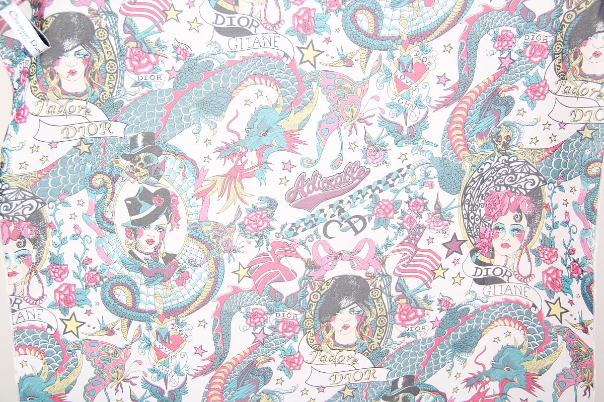 Pañuelo de seda Dior Gitane Gipsy 2004 Galliano en venta 4