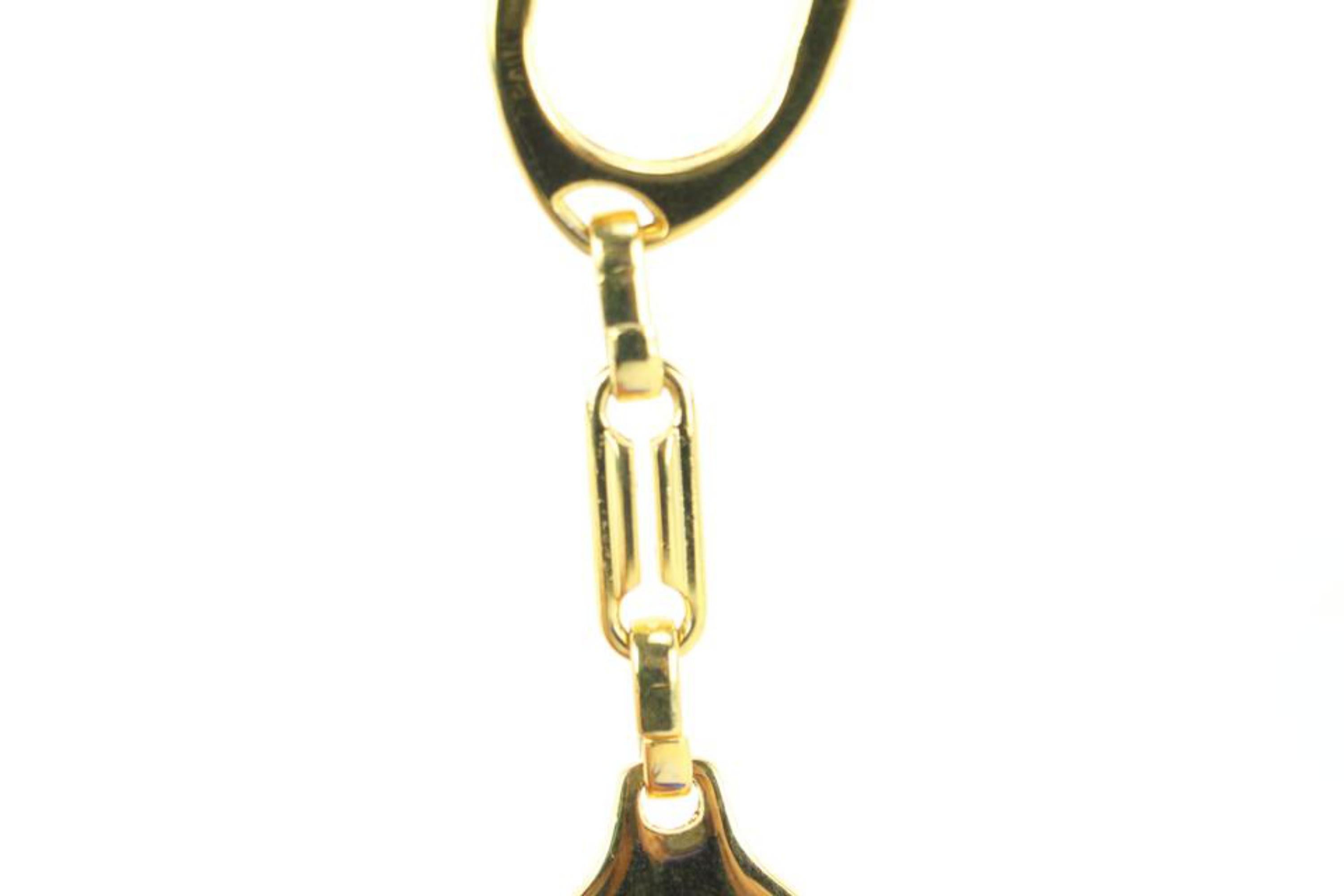 Dior Pendentif porte-clés logo en or 70d429s en vente 6