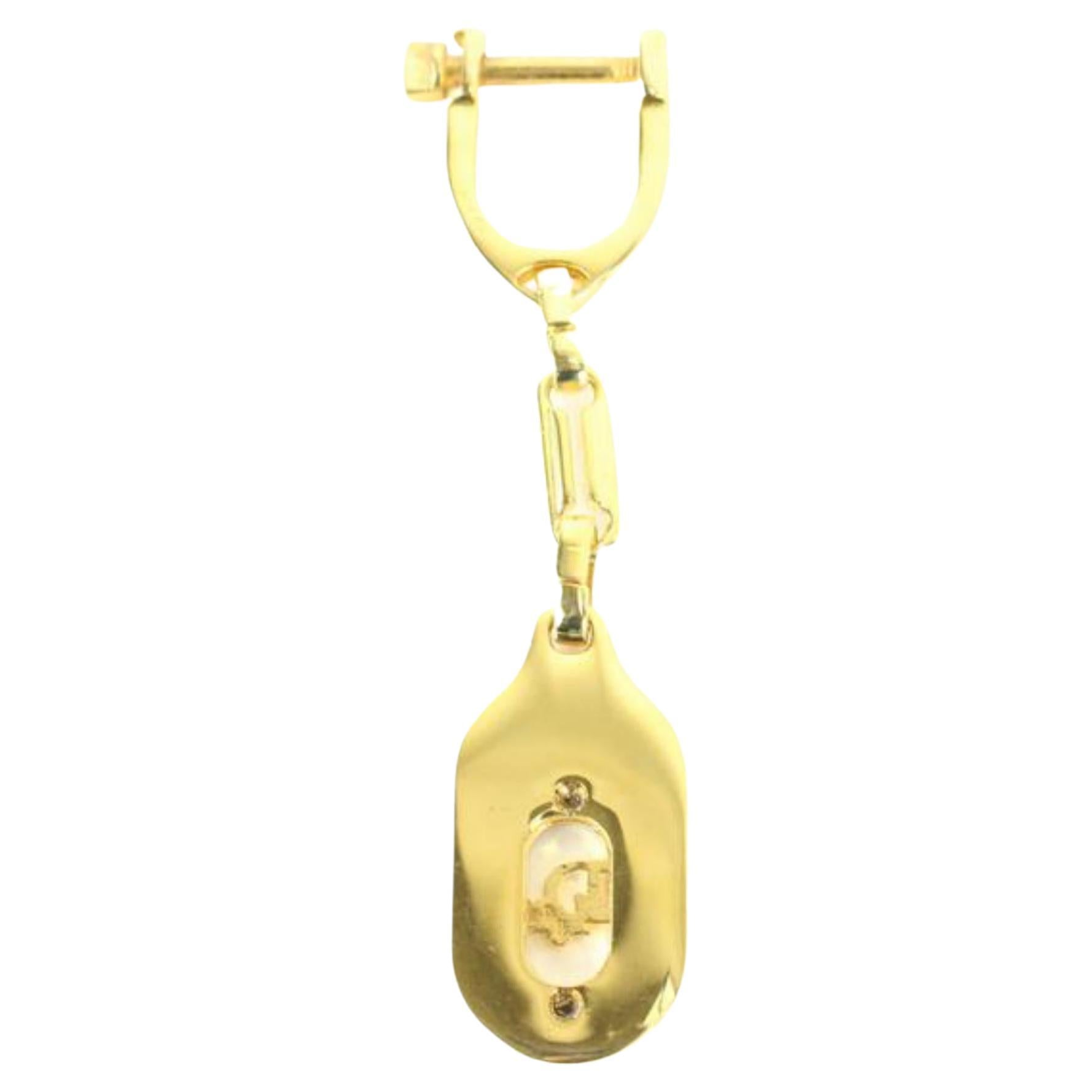 Dior Gold Bag Charm Logo Pendant Keychain 70d429sW, Women's, Size: 0.8