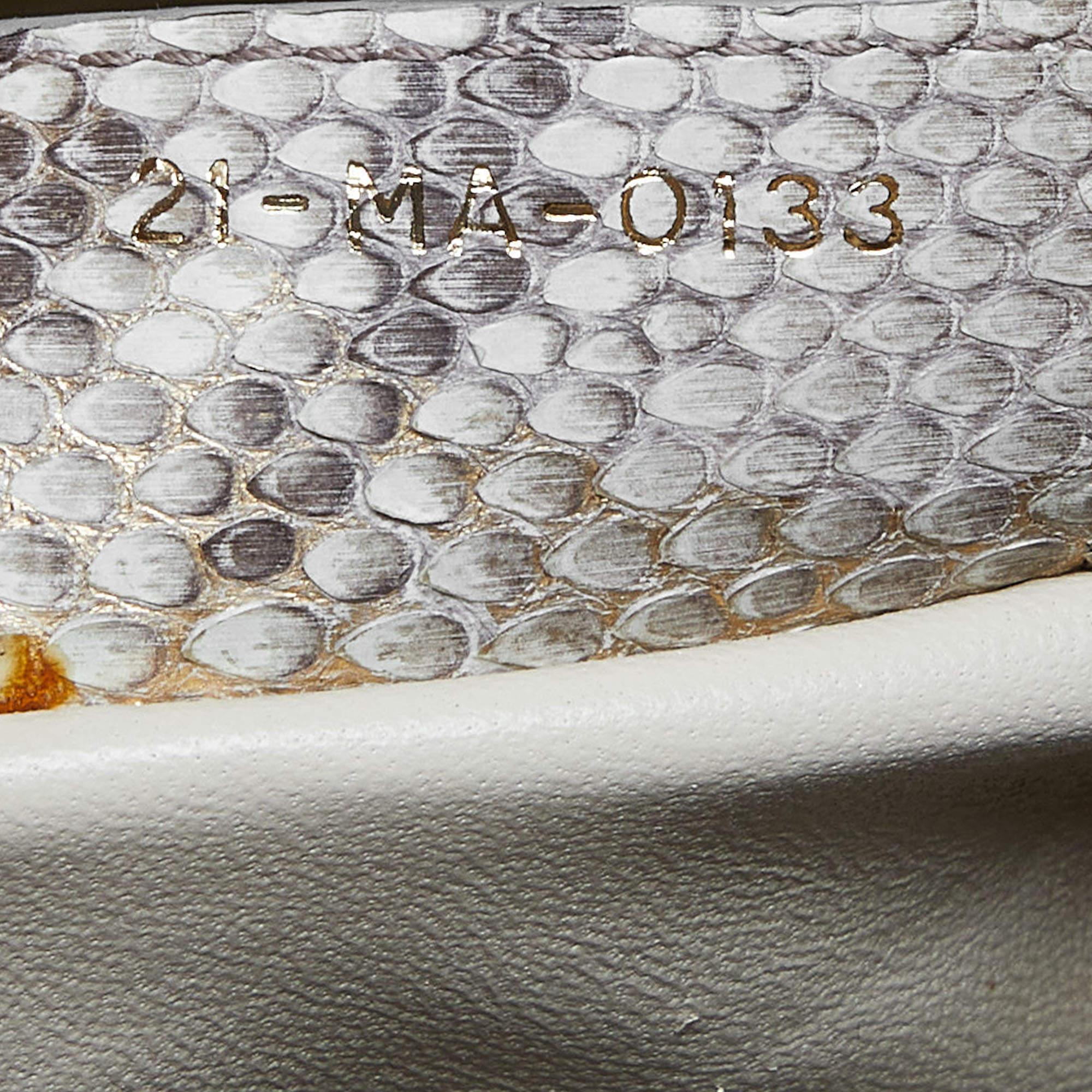 Dior Gold/Beige Python Large Lady Dior Tote 5
