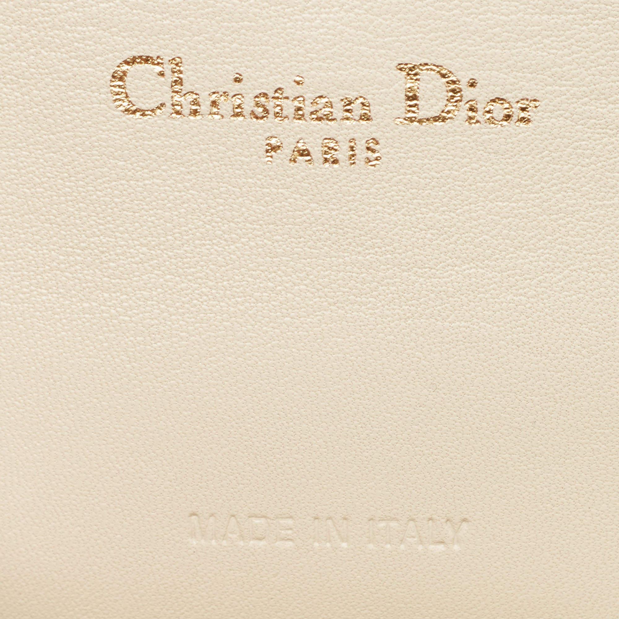 Dior Gold/Beige Tweed Medium Miss Dior Flap Bag 5
