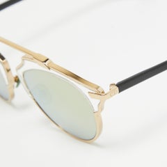 Dior Gold/Schwarz verspiegelte SoReal Aviator-So Real Aviator-Sonnenbrille