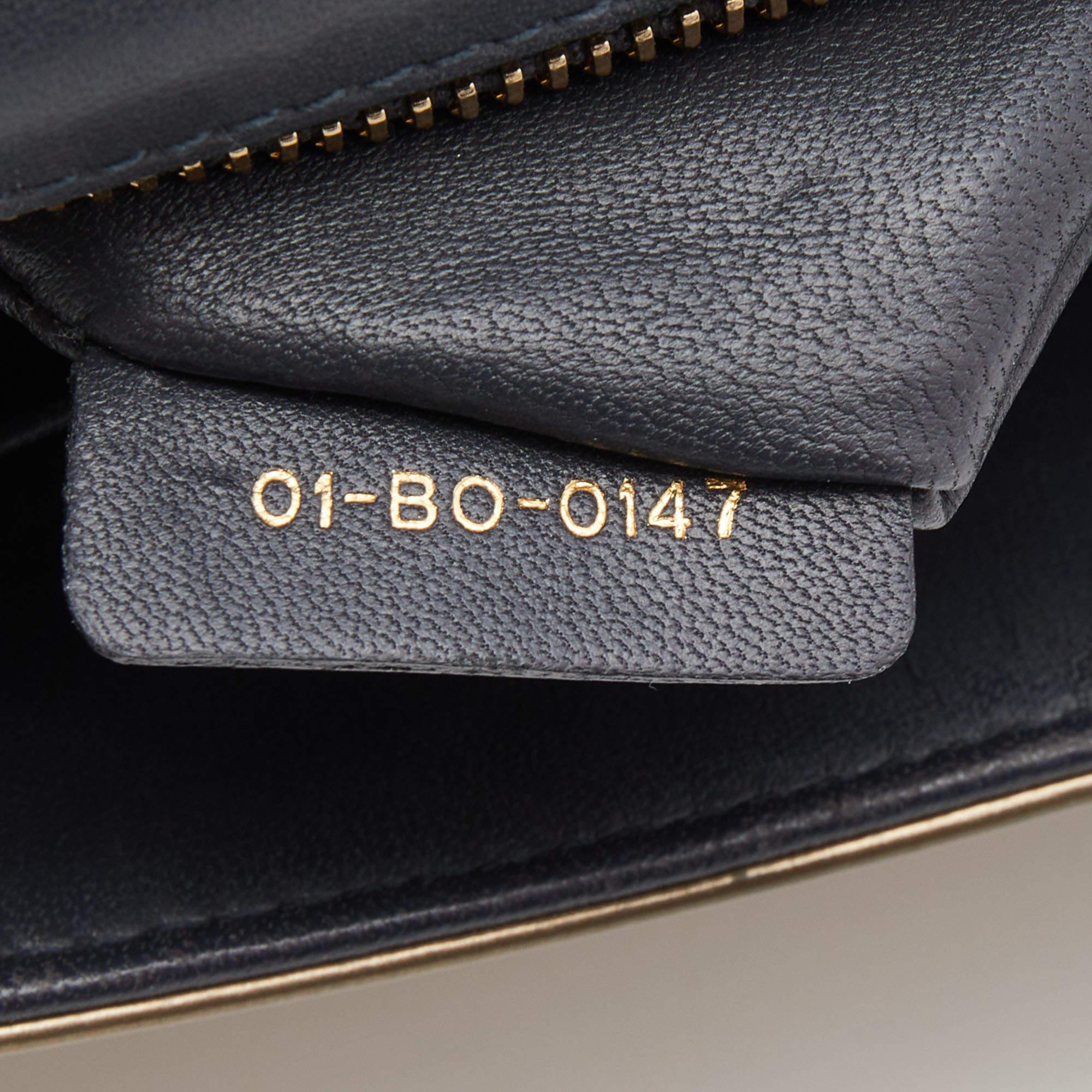 Dior Gold Cannage Patent Leather Medium Diorama Shoulder Bag 1