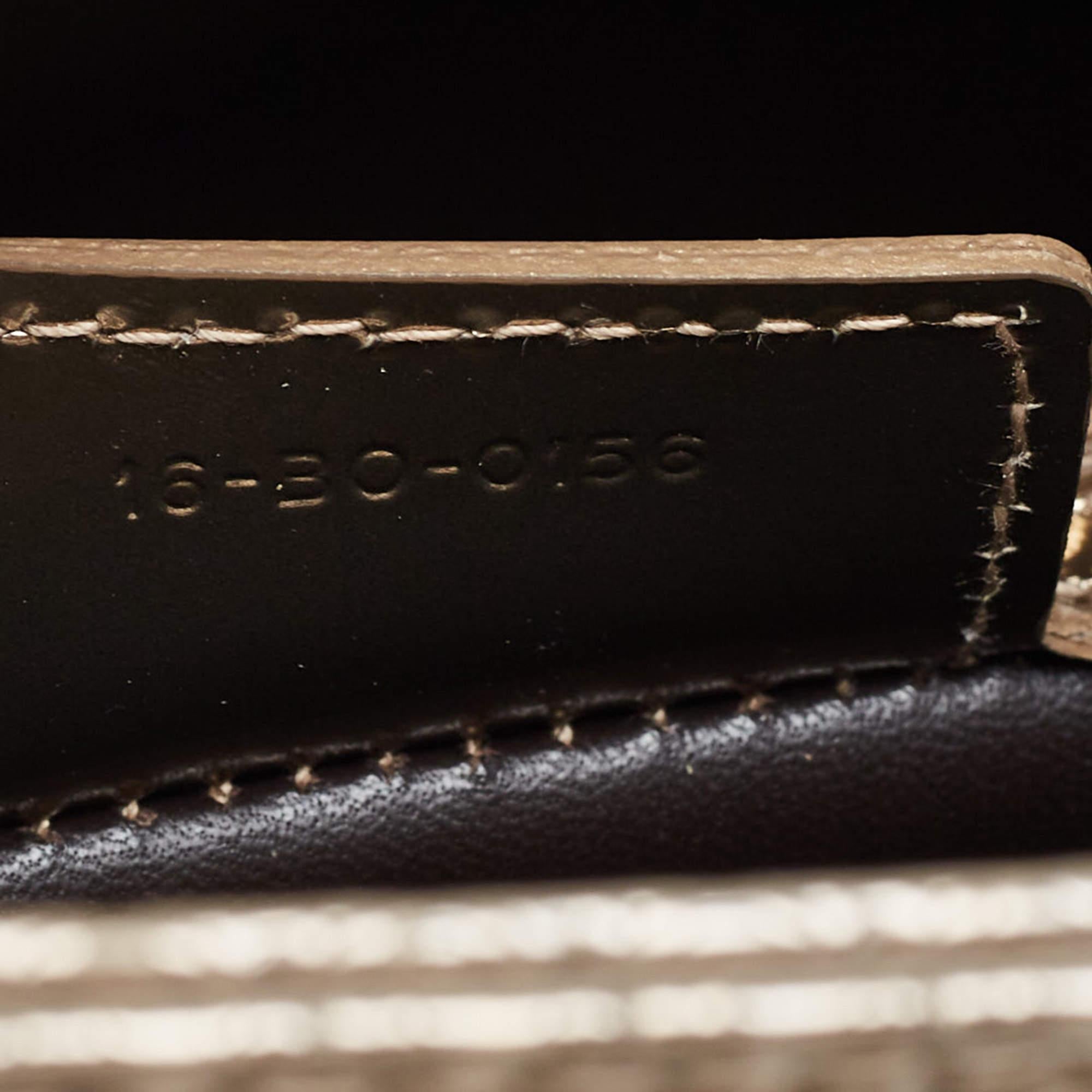 Dior Gold/Dark Brown Microcannage Patent Leather Medium Lady Dior Tote 8