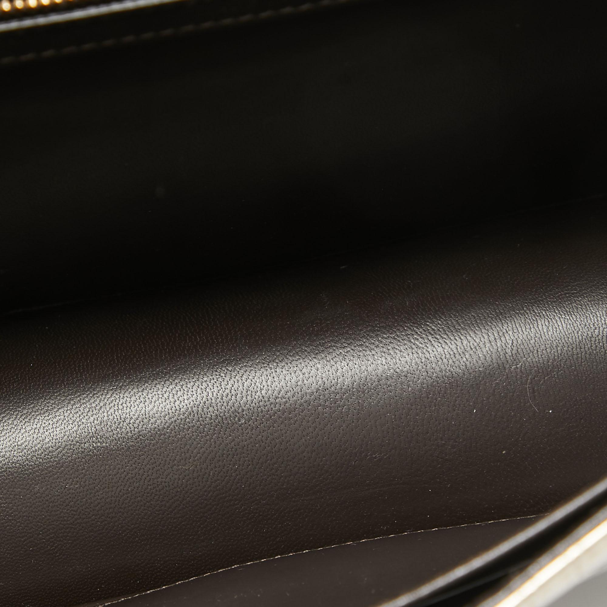 Dior Gold/Dark Brown Ombre Patent Leather Large Diorama Shoulder Bag For Sale 3