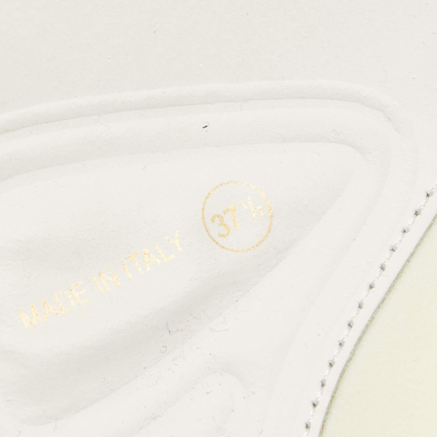 Dior Gold Glitter Stretch Fabric High Top Sneakers Talla 37.5 3