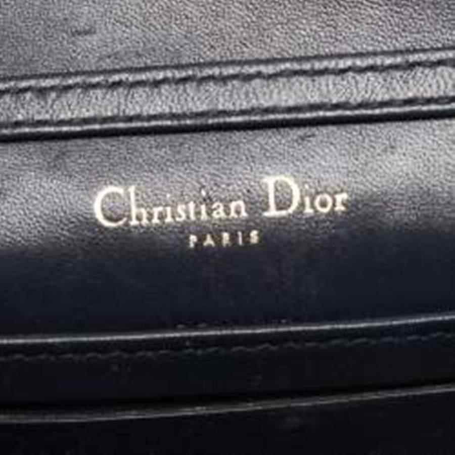  Dior Gold Leather Diorama Wallet On Chain 5