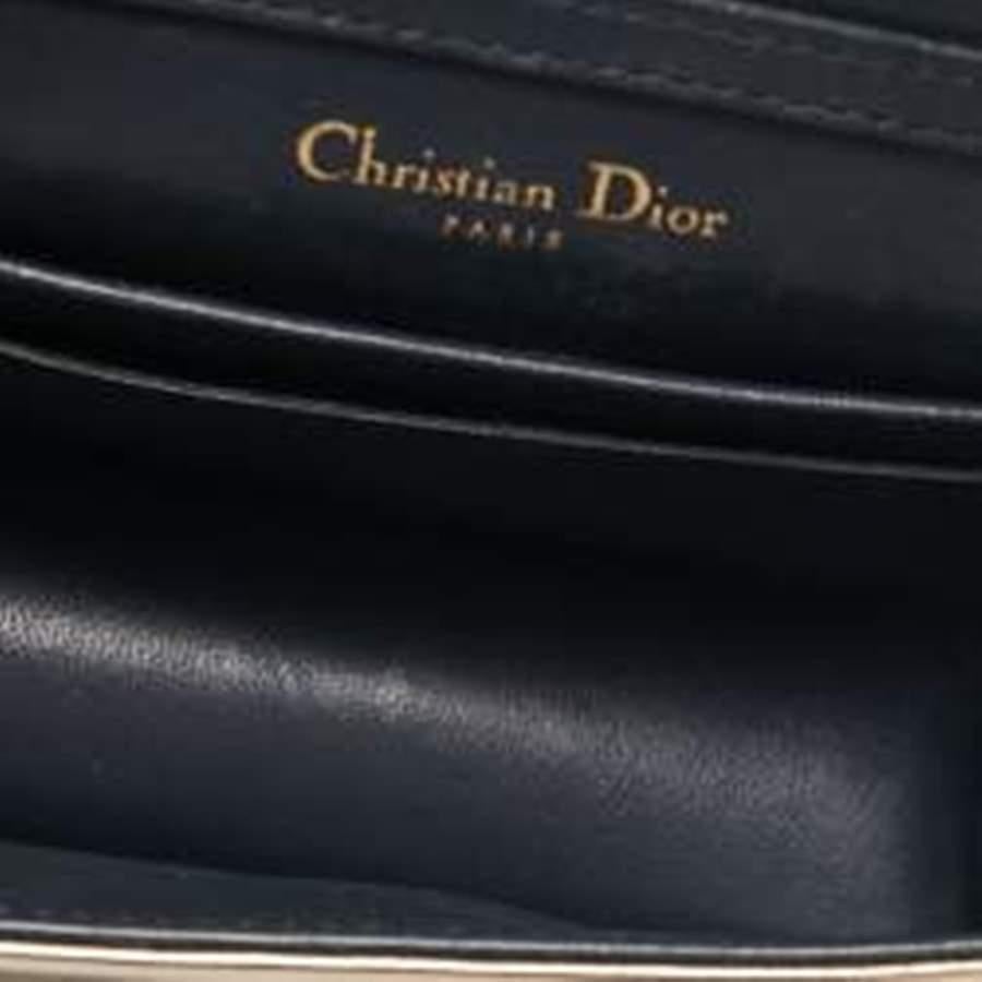  Dior Gold Leather Diorama Wallet On Chain 3