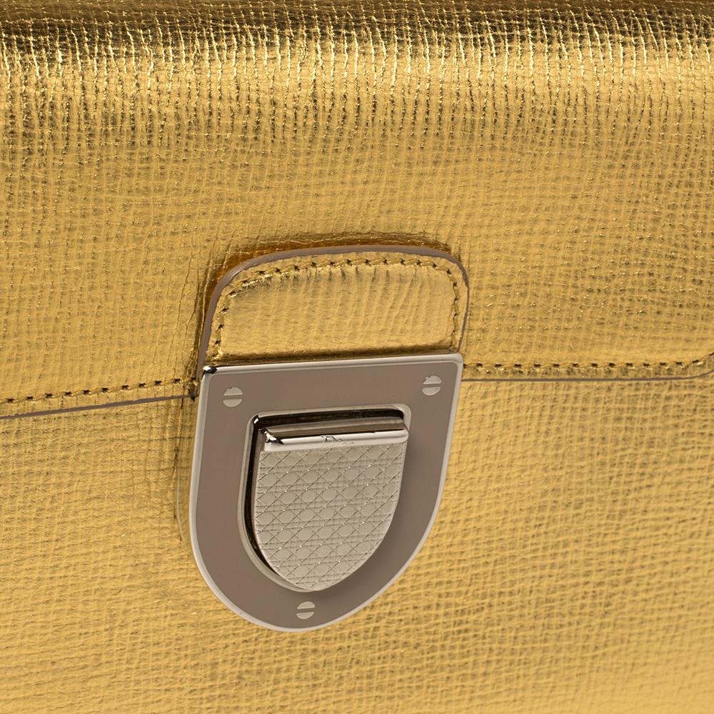 Dior Gold Leather Diorever Clutch 1