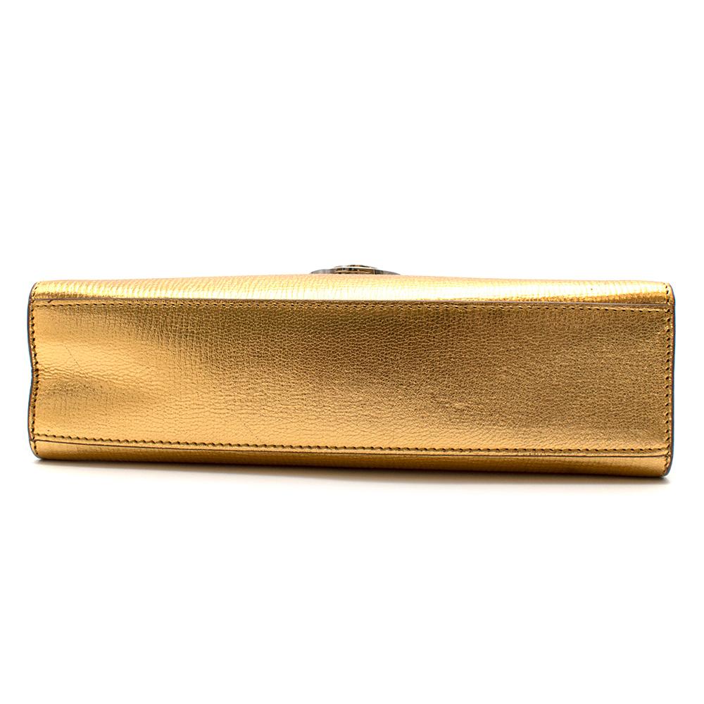 Brown Dior Gold Leather Diorever Shoulder Bag For Sale
