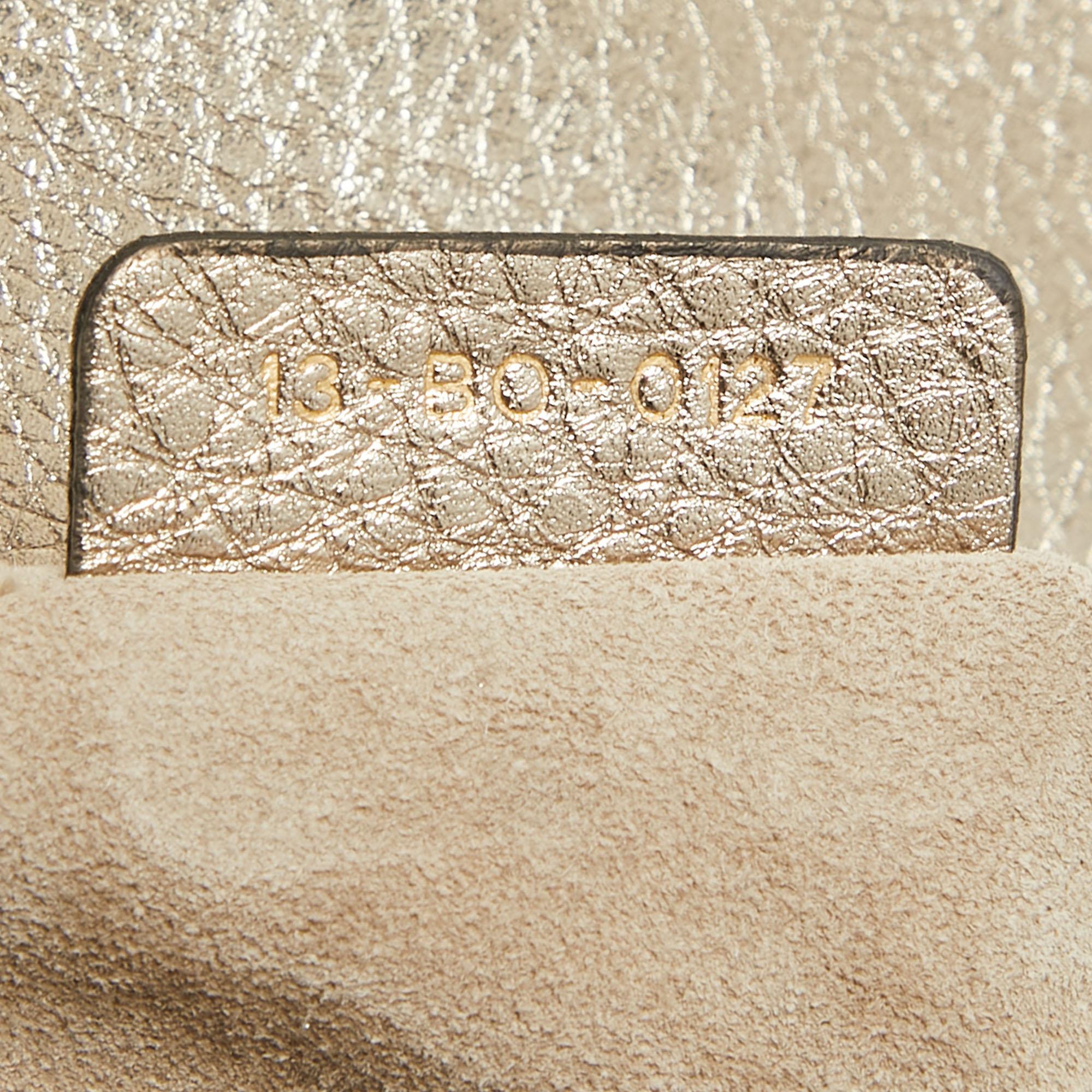 Dior Gold Leather Medium Diorama Shoulder Bag For Sale 1