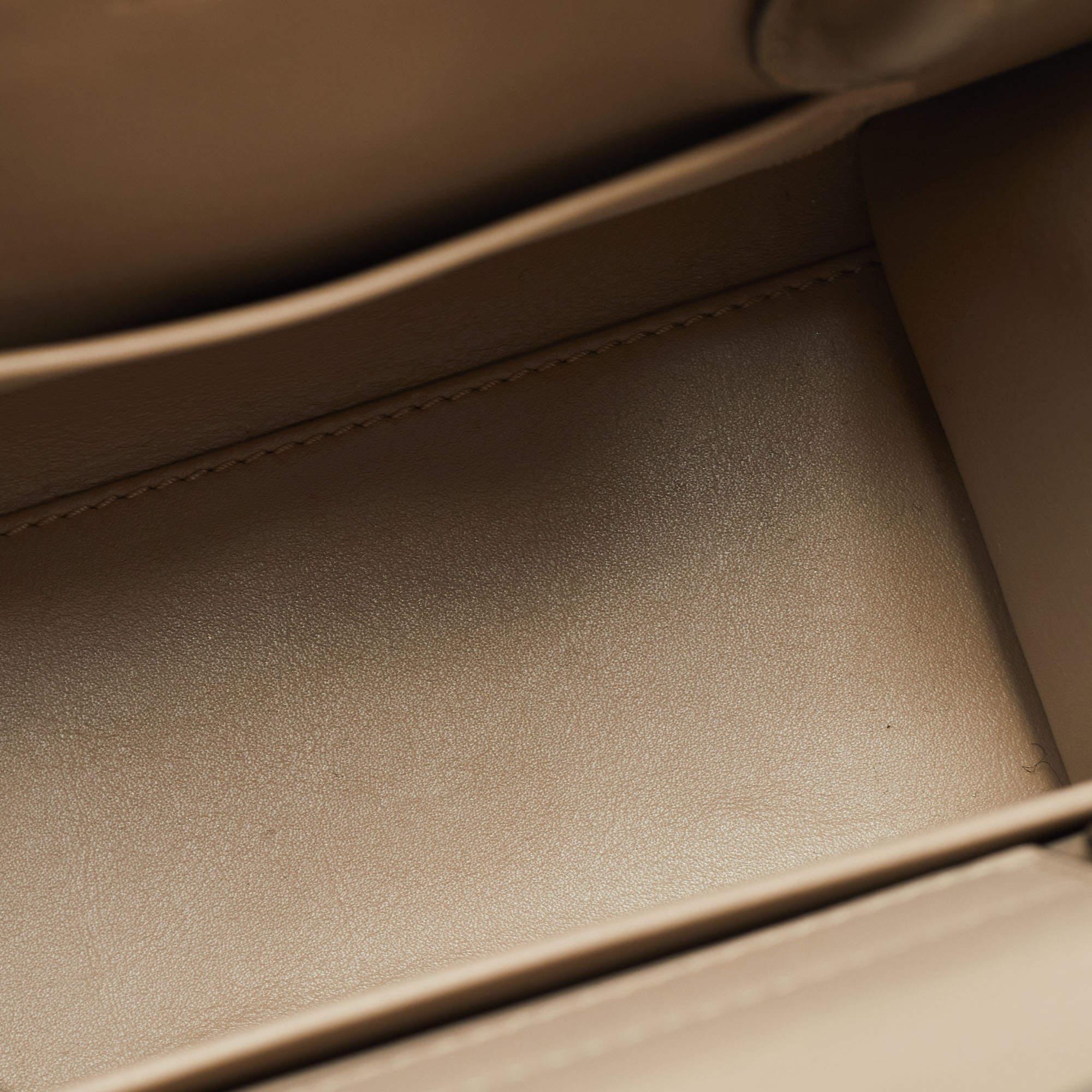 Dior Gold Leather Mini Diorever Top Handle Bag 7