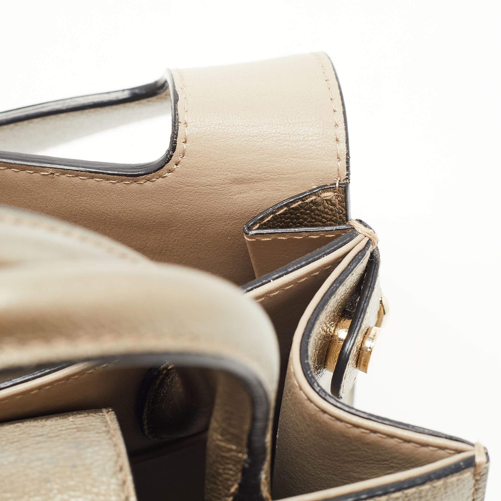 Dior Gold Leather Mini Diorever Top Handle Bag 9