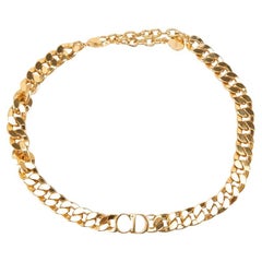 Dior Gold Logo Chain Necklace