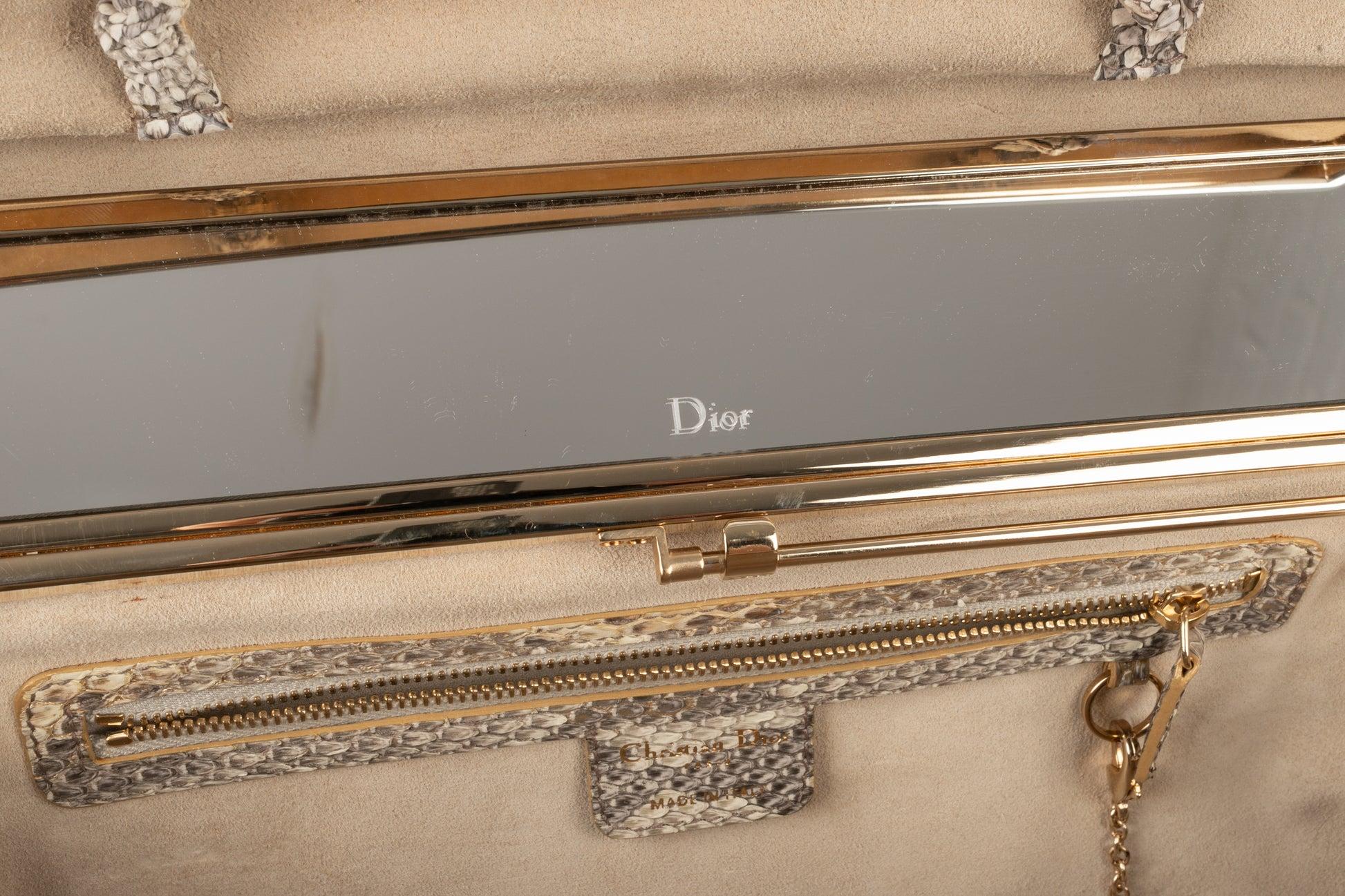 Dior Gold Lustre Python Babe Vanity Bag, 2008 6