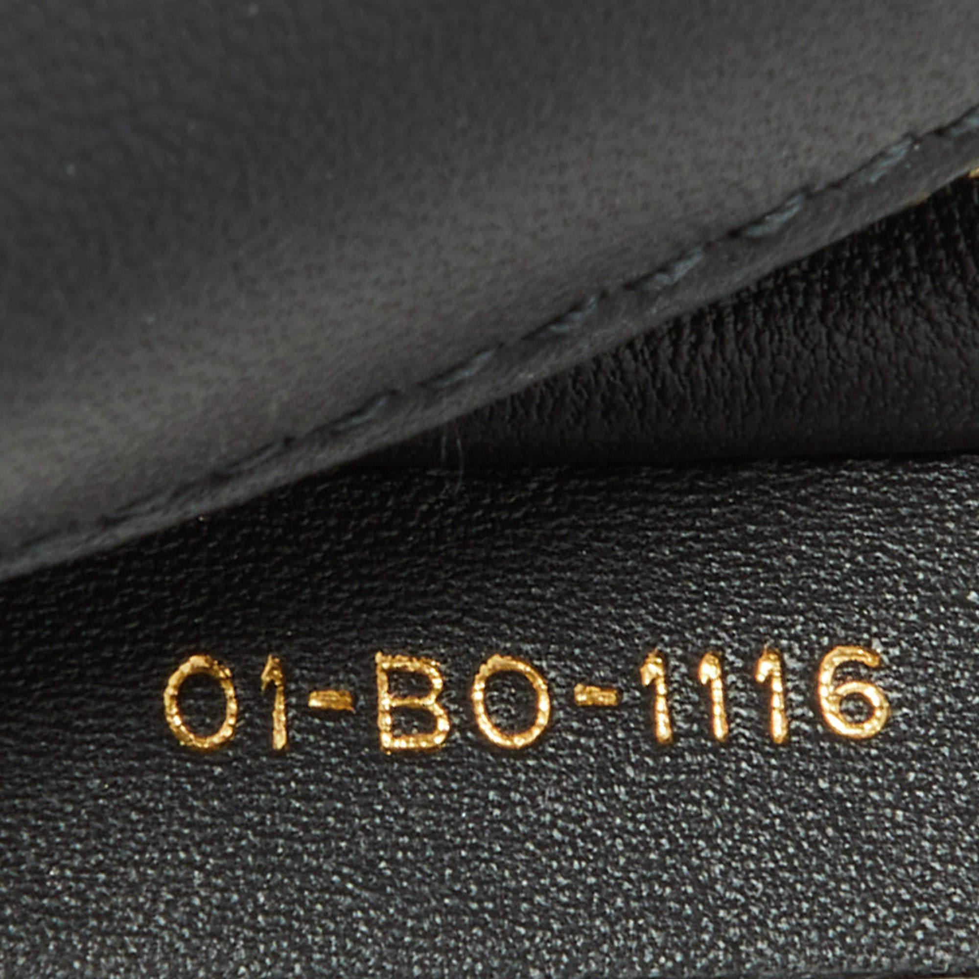 Dior Gold Microcannage Patent Leather Medium Diorama Flap Shoulder Bag For Sale 3