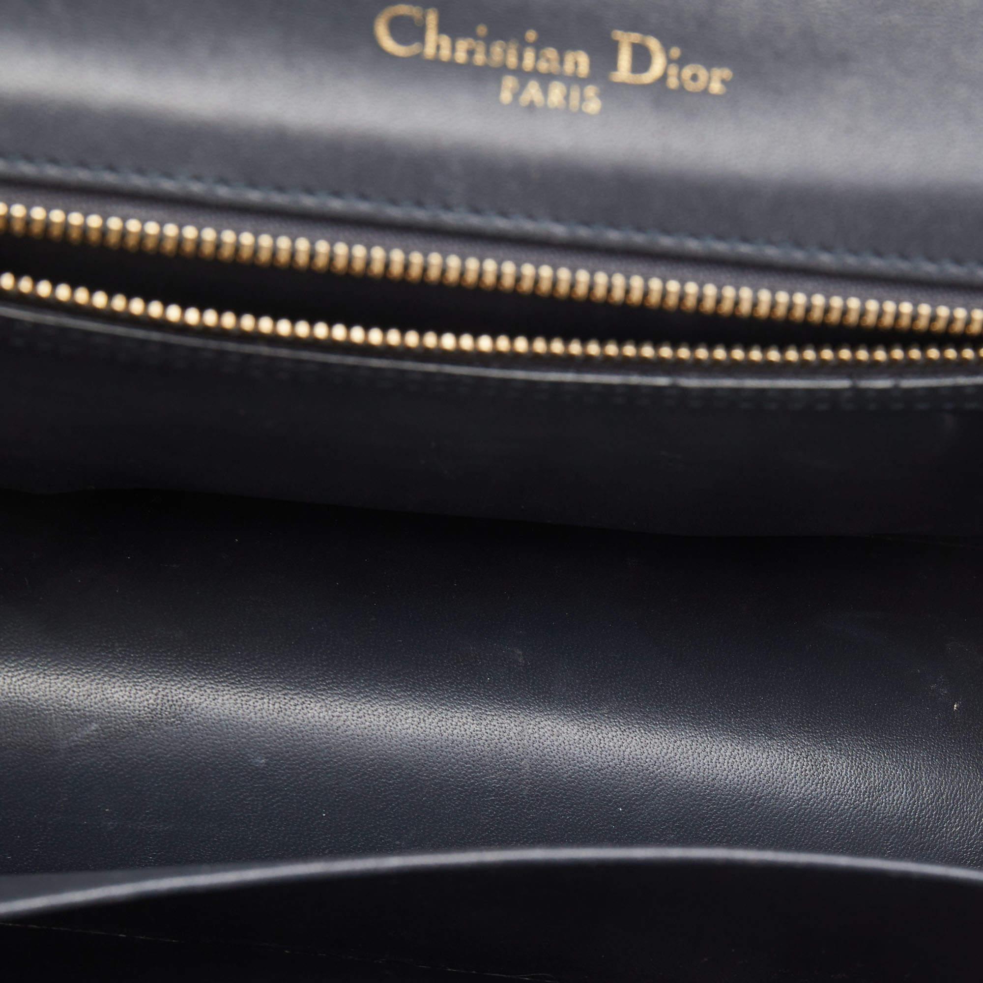 Dior Gold Microcannage Patent Leather Medium Diorama Flap Shoulder Bag 4