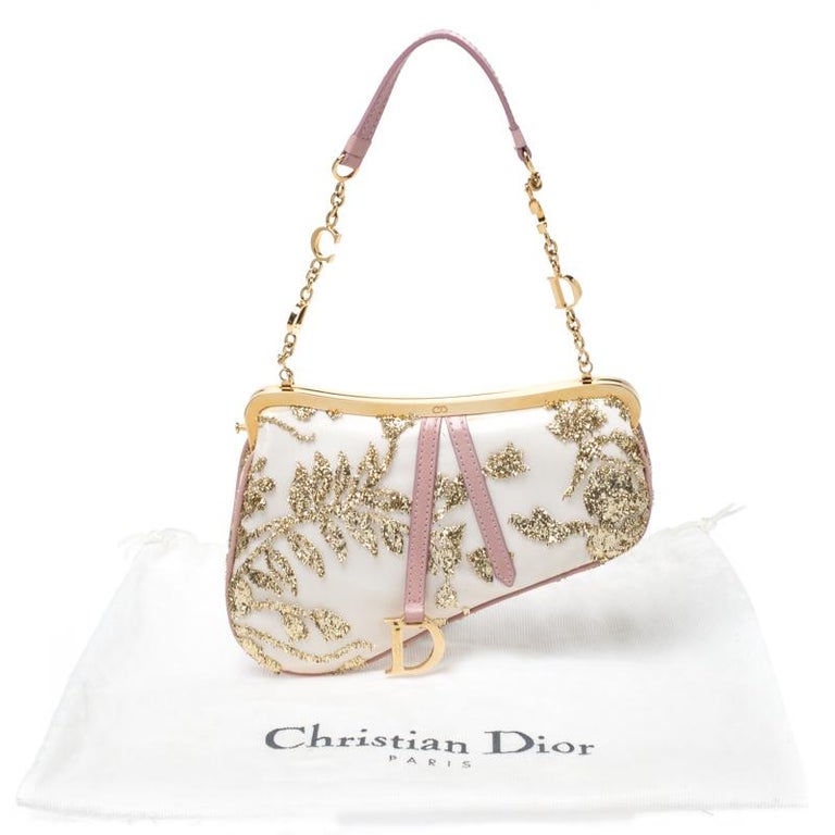 Christian Dior Pink Mini Saddle Bag