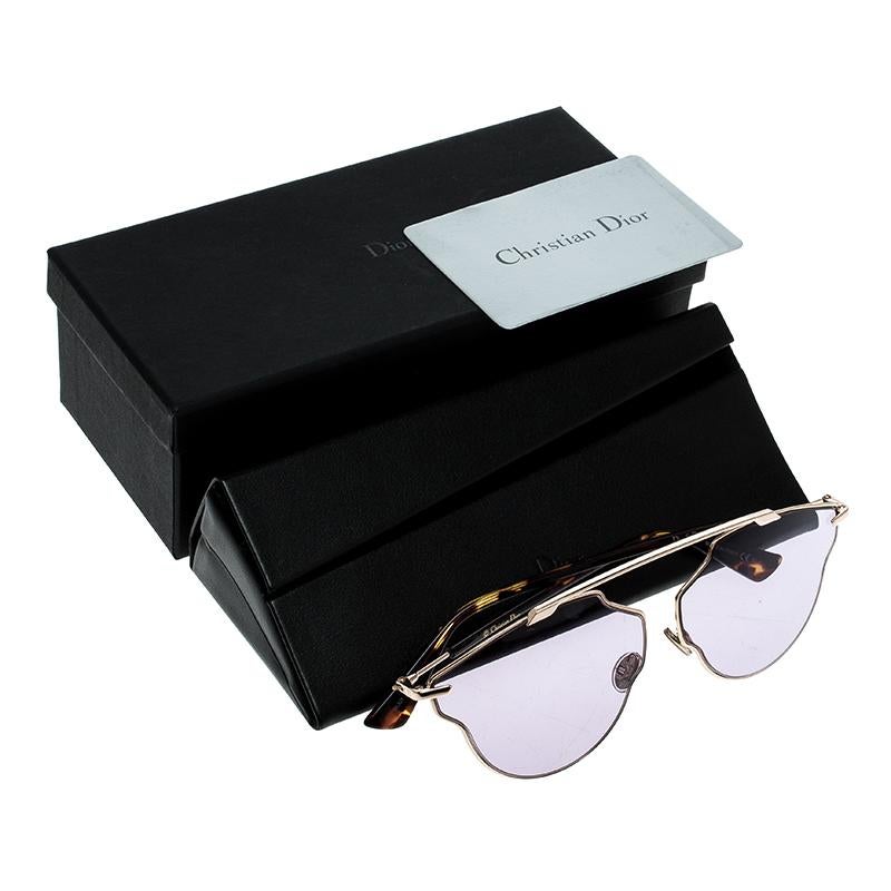 Dior Gold/Purple 06JU1 So Real Pop Round Sunglasses In Excellent Condition In Dubai, Al Qouz 2