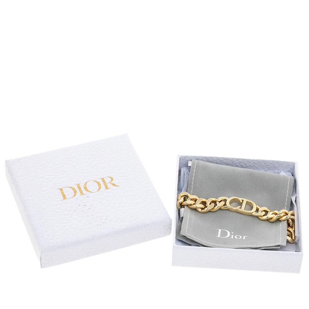 Contemporary Dior Gold Tone CD Logo Danseuse Étoile Bracelet