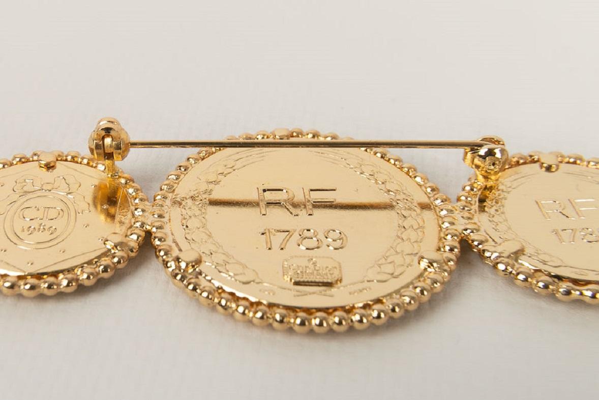 Dior Golden Brooch For Sale 1