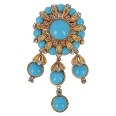 Dior Golden Metal Articulated Brooch, 1969