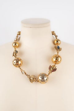 Dior Golden Metal Bee Necklace, 1990s