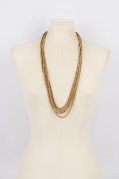 Dior Golden Metal Long Chain Necklace, 1969