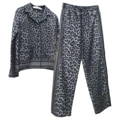 Dior Gray Leopard print Pants Suit