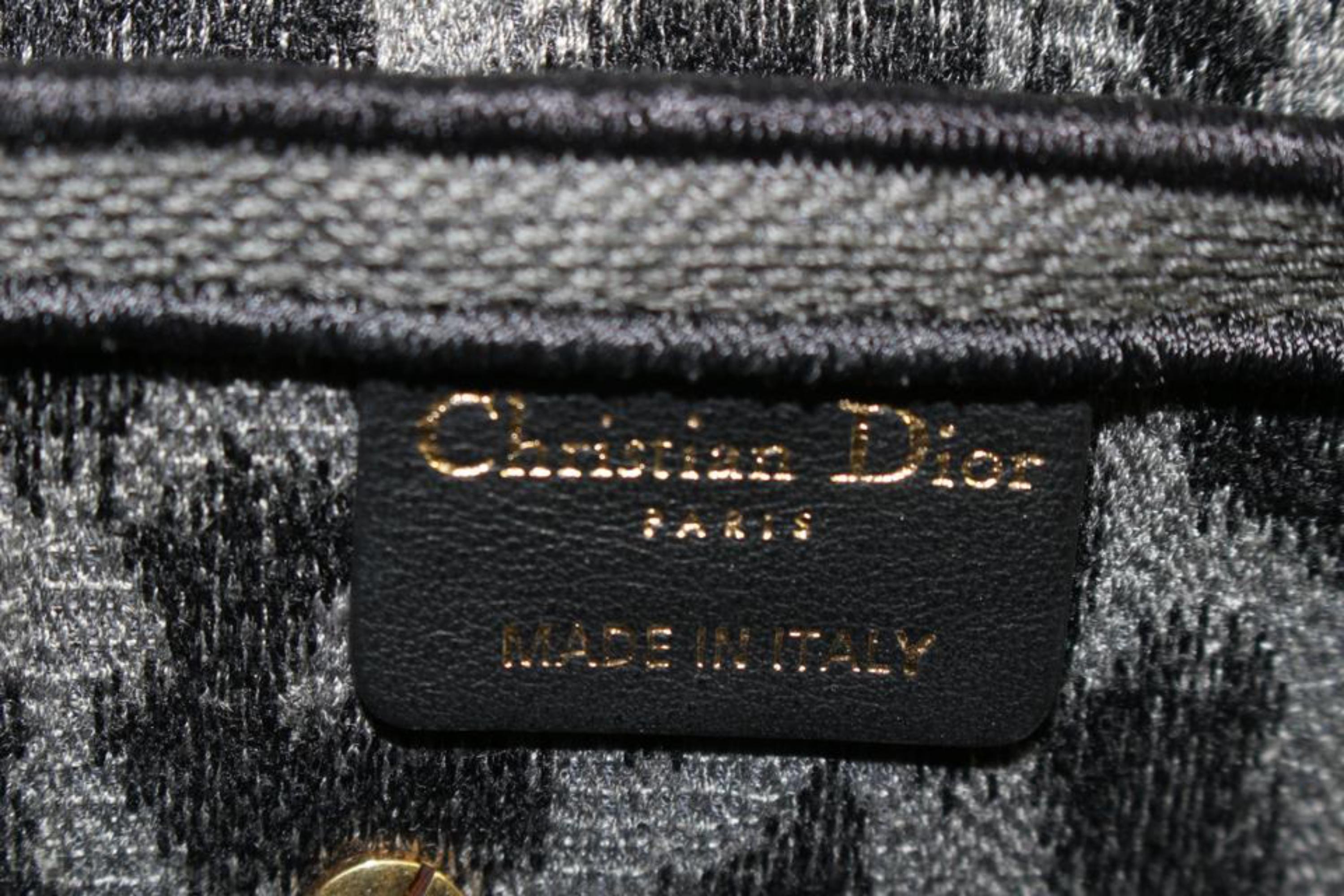 Women's Dior Gray Mizza Embroidery Leopard Saddle Bag 96d729s