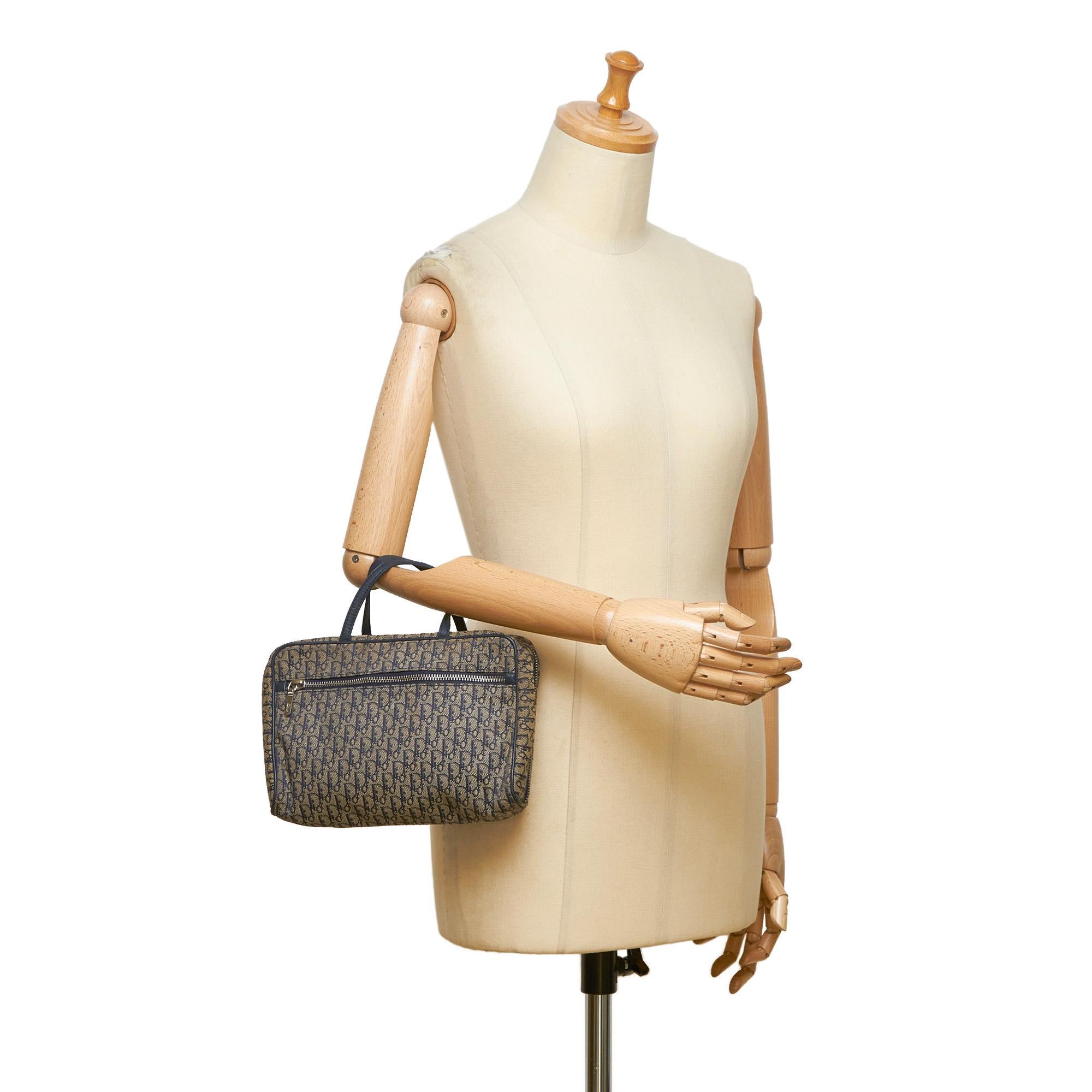 Dior Gray Oblique Canvas Handbag 5