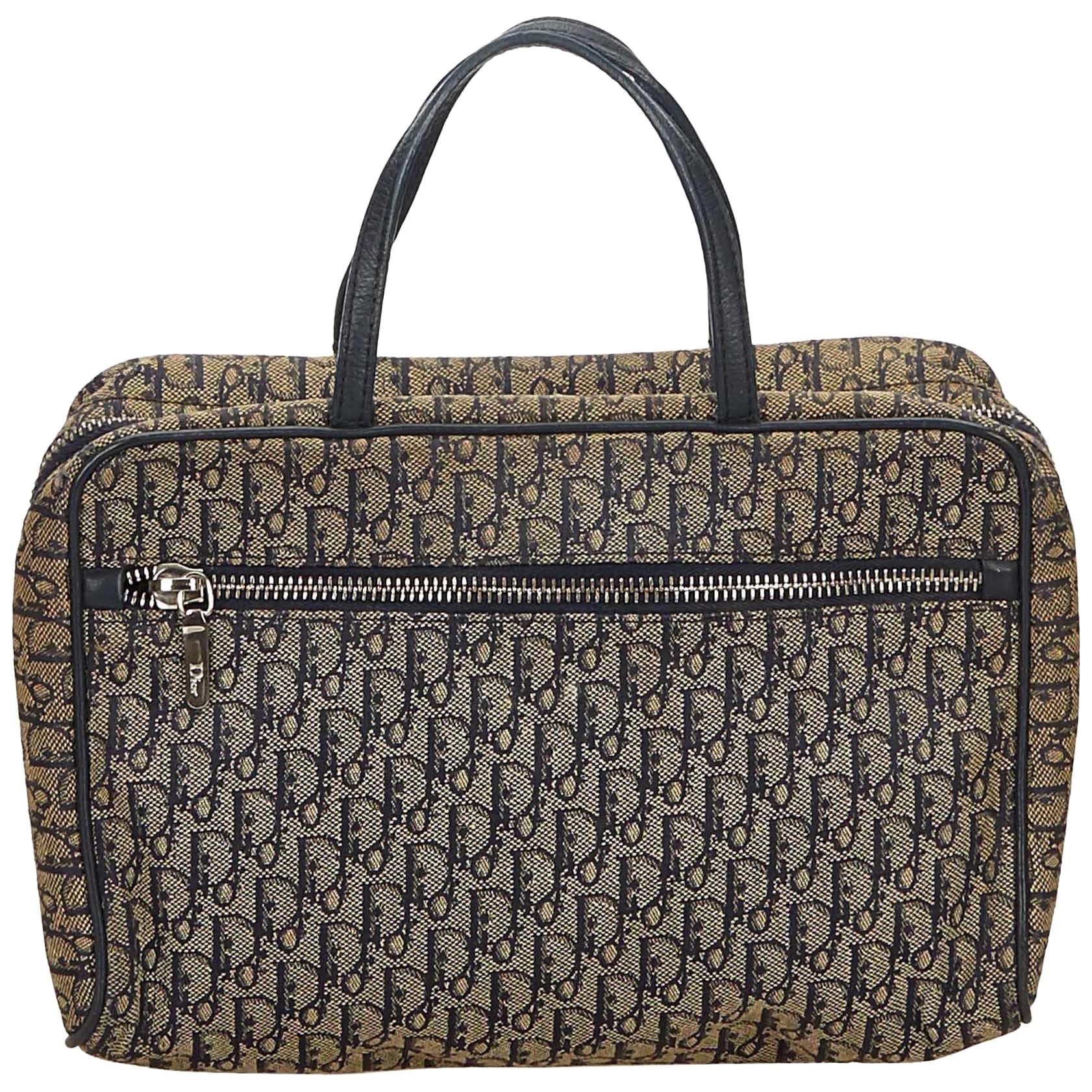 Dior Gray Oblique Canvas Handbag
