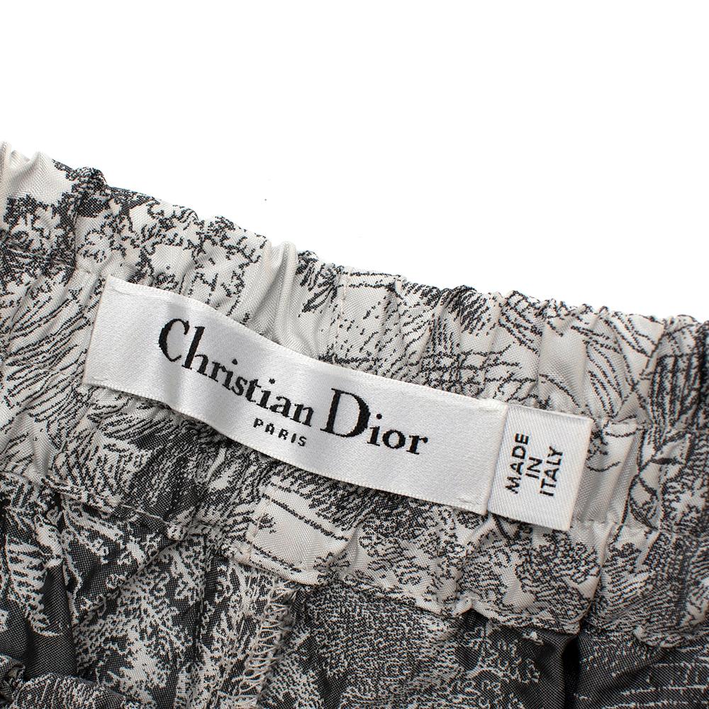 Dior Gray Toile de Jouy Technical Taffeta Shorts 40 In New Condition In London, GB