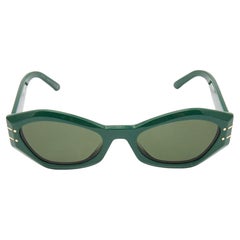 Dior Grün/Schwarze DiorSignature Katzenaugen-Sonnenbrille