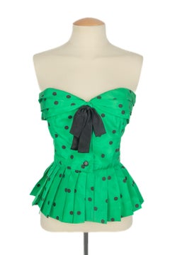 Dior green bustier top
