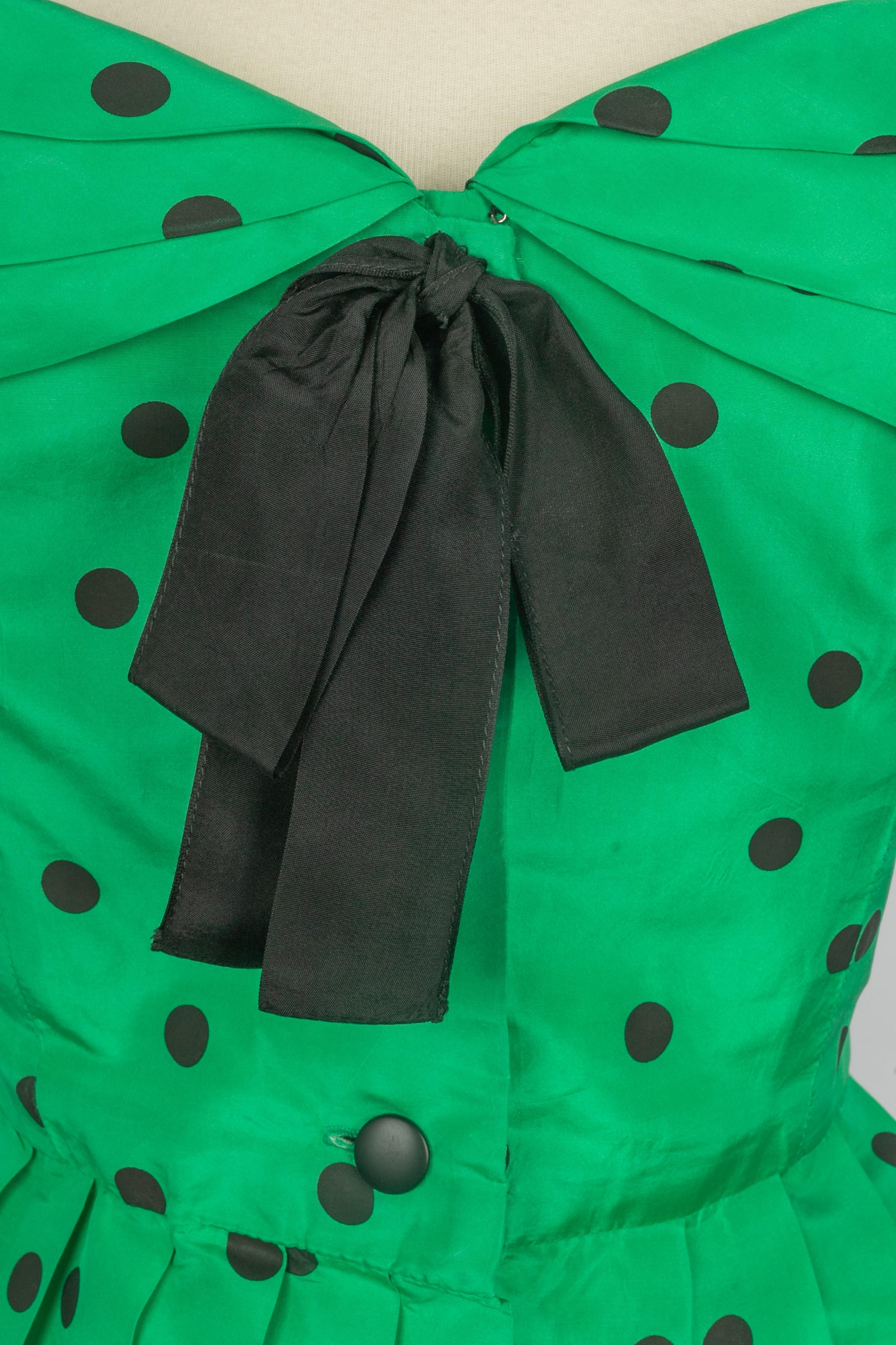 Green Dior green bustier top For Sale