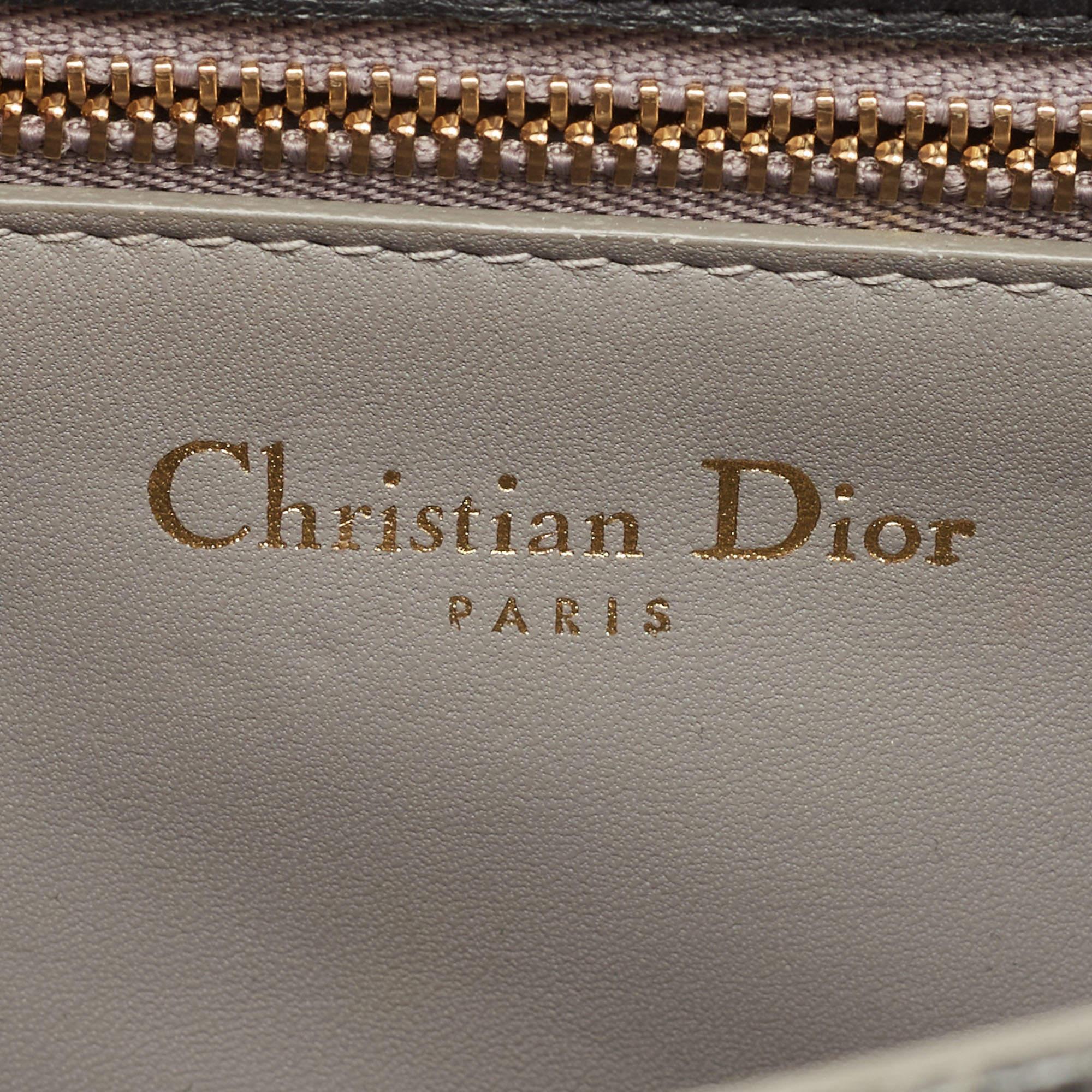 Dior Green Crackled Patent Leather Mini Diorama Chain Bag 10