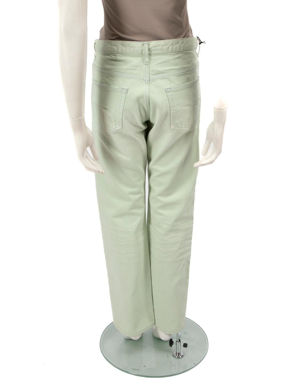 Beige Jeans Dior Greene & Greene Greene Straight-Leg Taglia XL in vendita