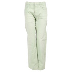 Dior Green Denim Straight-Leg Jeans Size XL