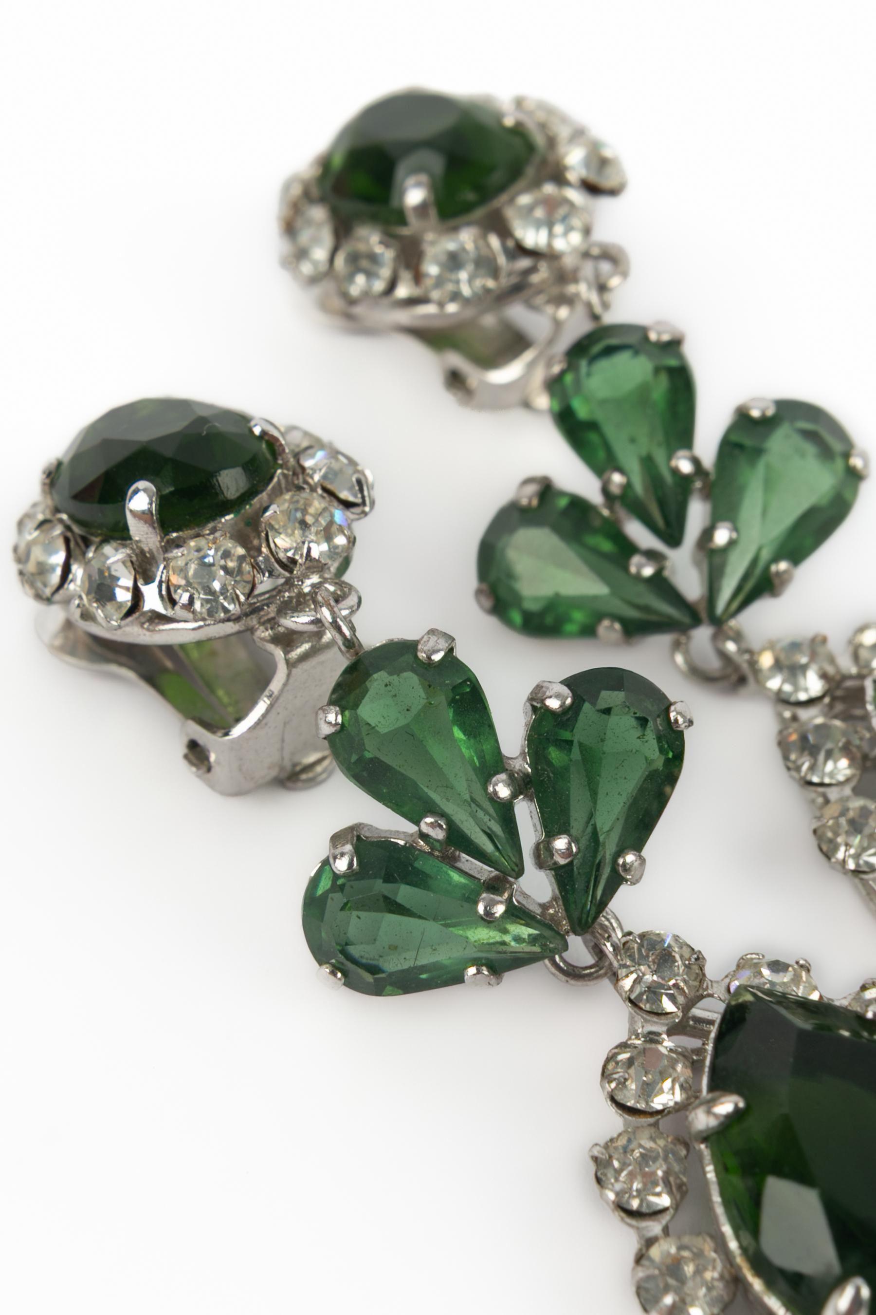 Orecchini verdi Dior 1958 in vendita 2