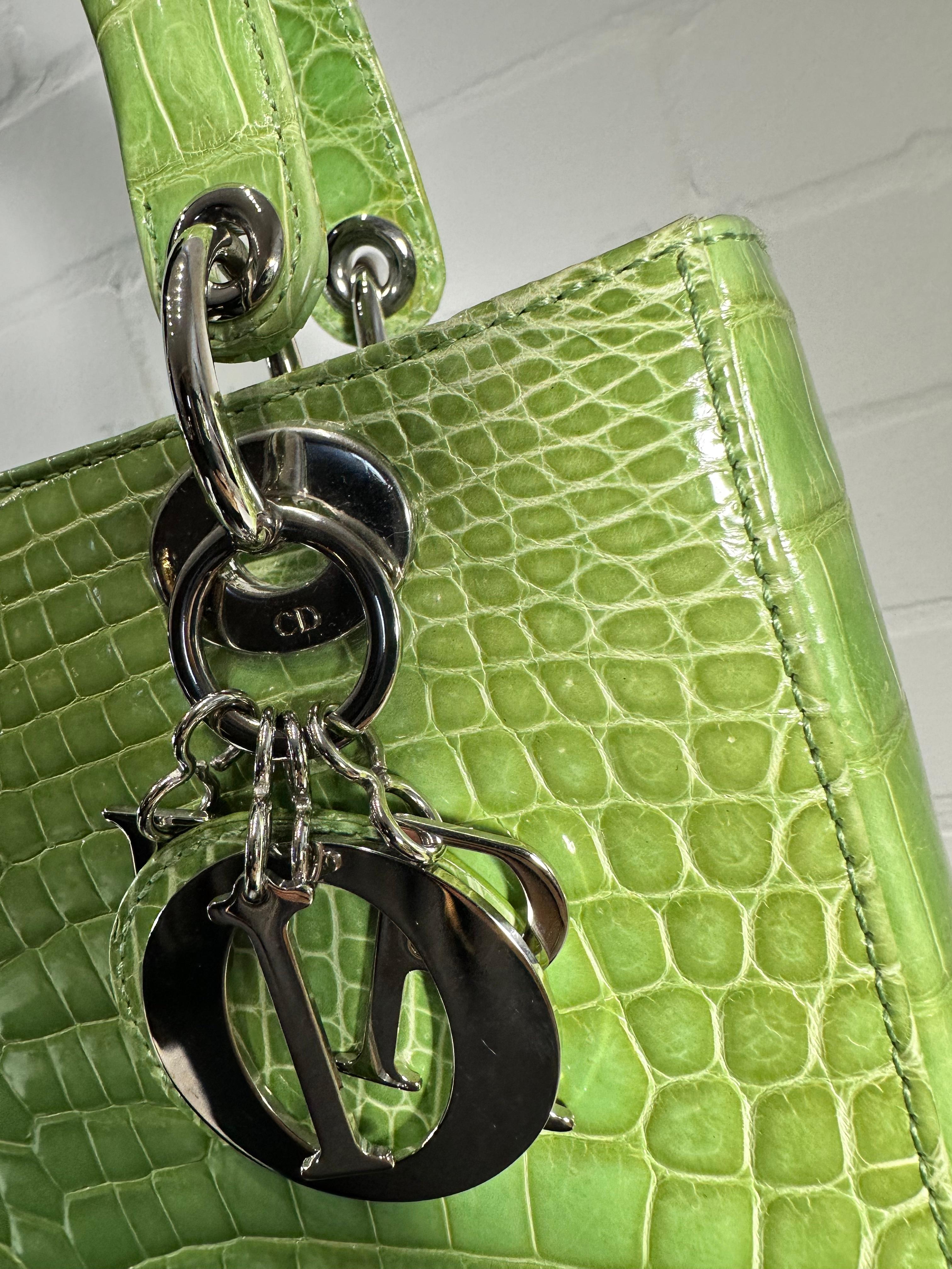 Dior Green Lady Dior For Sale 7