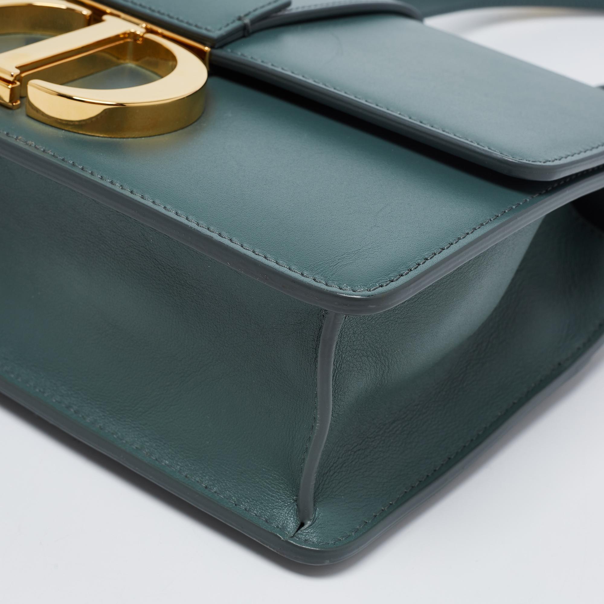 Women's Dior Green Leather 30 Montaigne Shoulder Bag