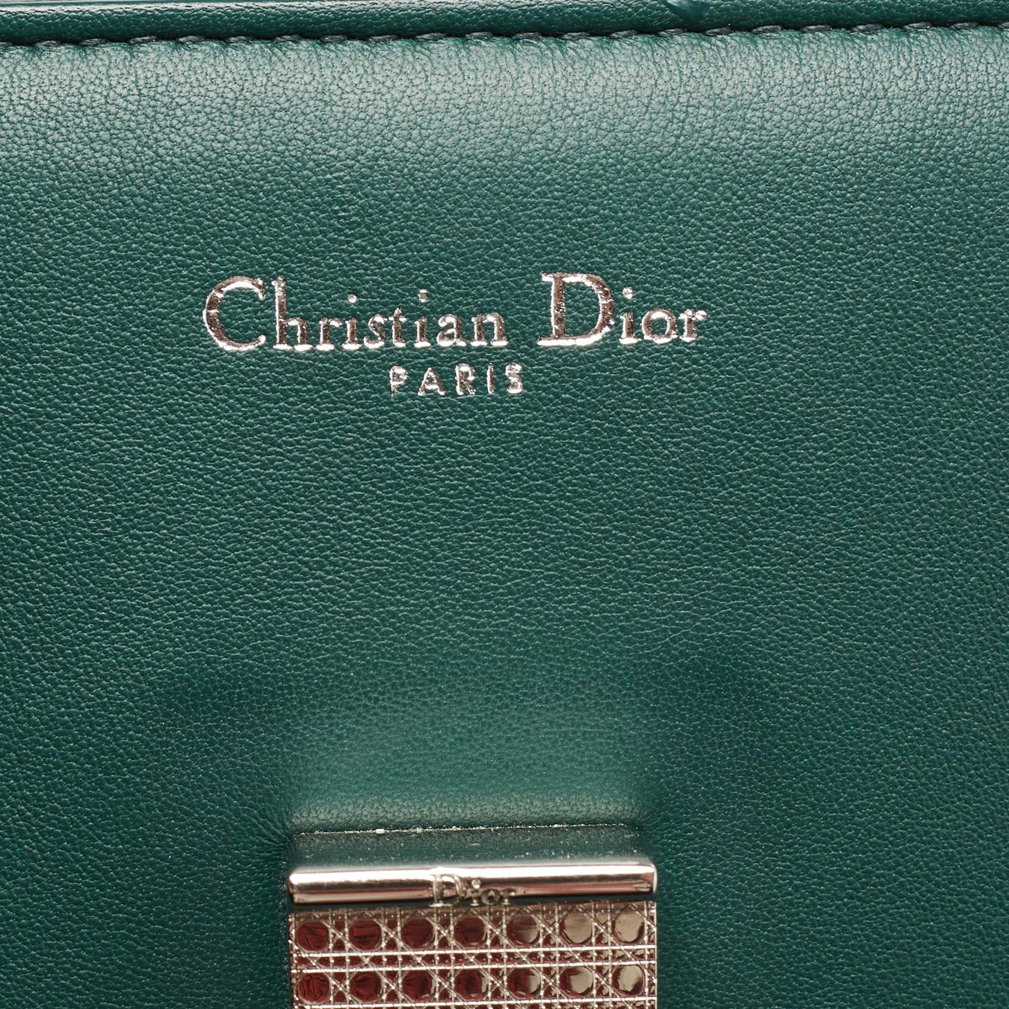 Dior Green Leather Large Diorever Tote 10