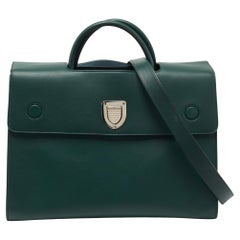 Dior Green Leather Large Diorever Tote