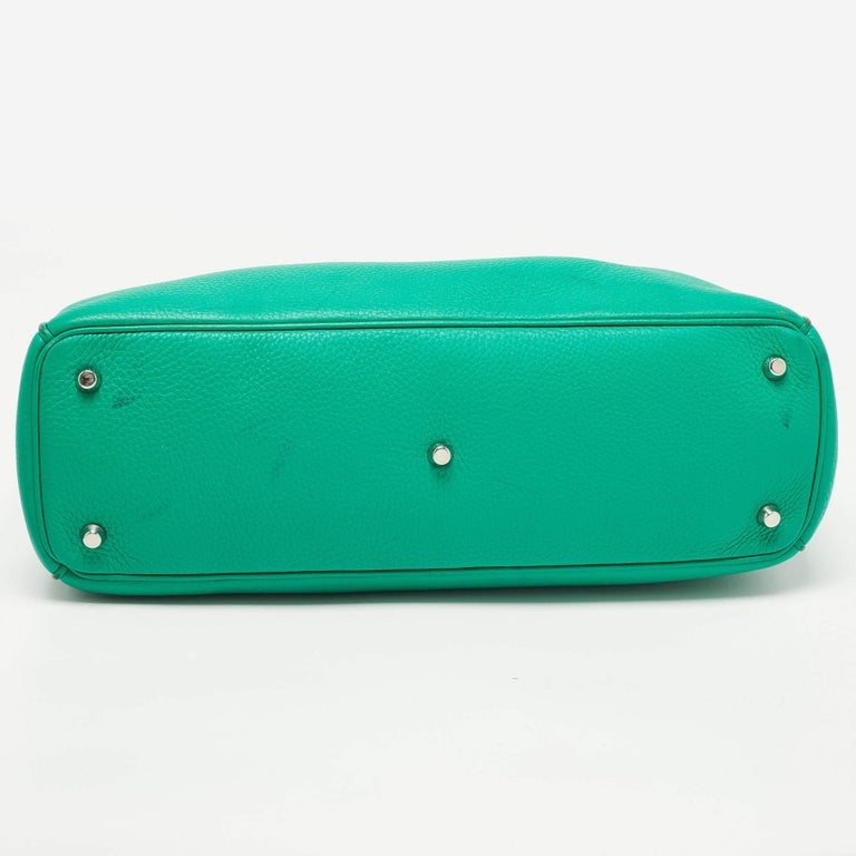 Dior Green Leather Large Diorissimo Shopper Tote For Sale at 1stDibs