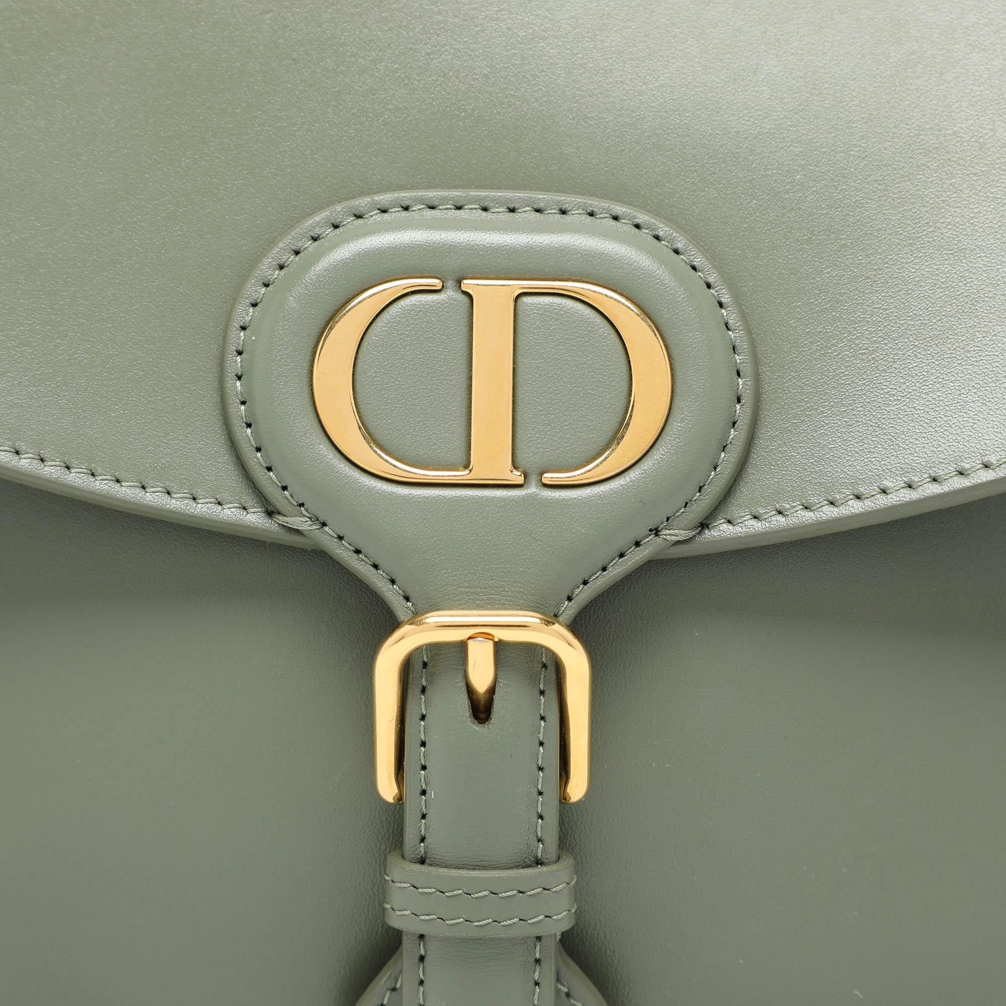 Women's Dior Green Leather Medium Bobby Shoulder Bag For Sale