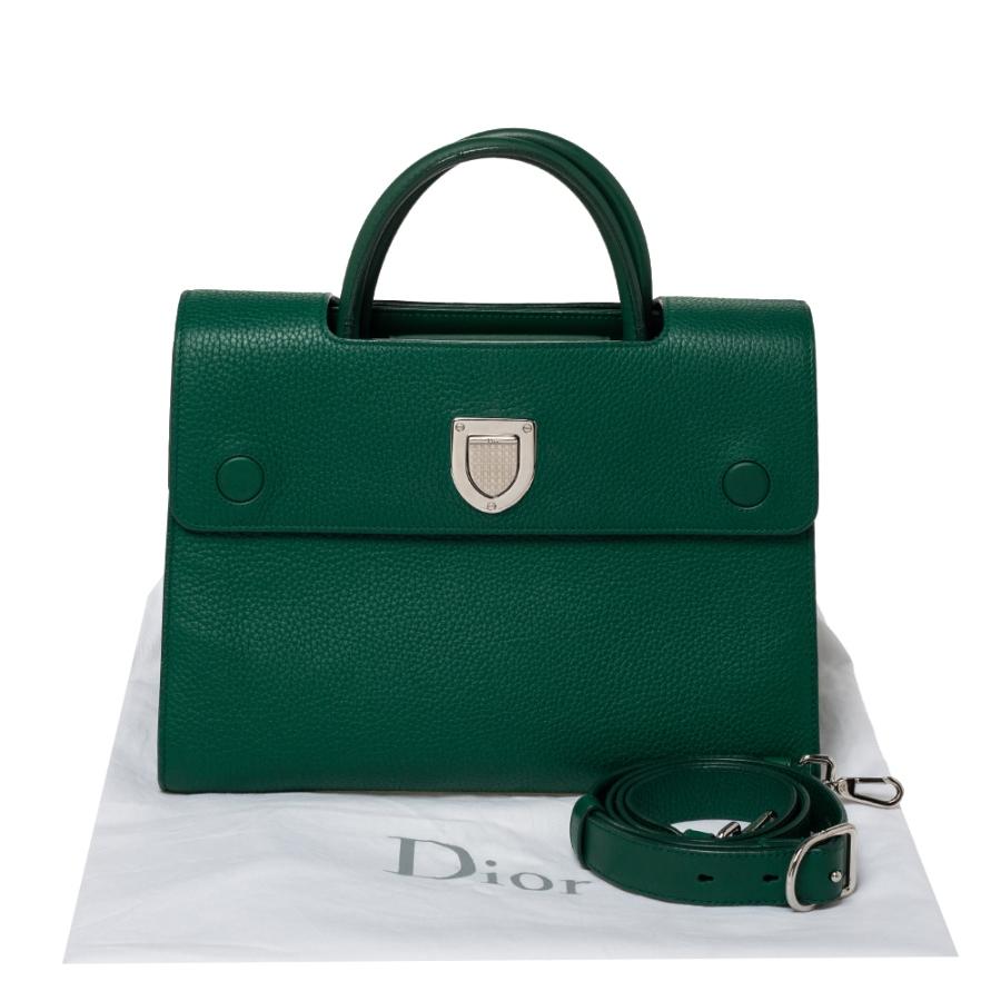 Dior Green Leather Medium Diorever Bag 6