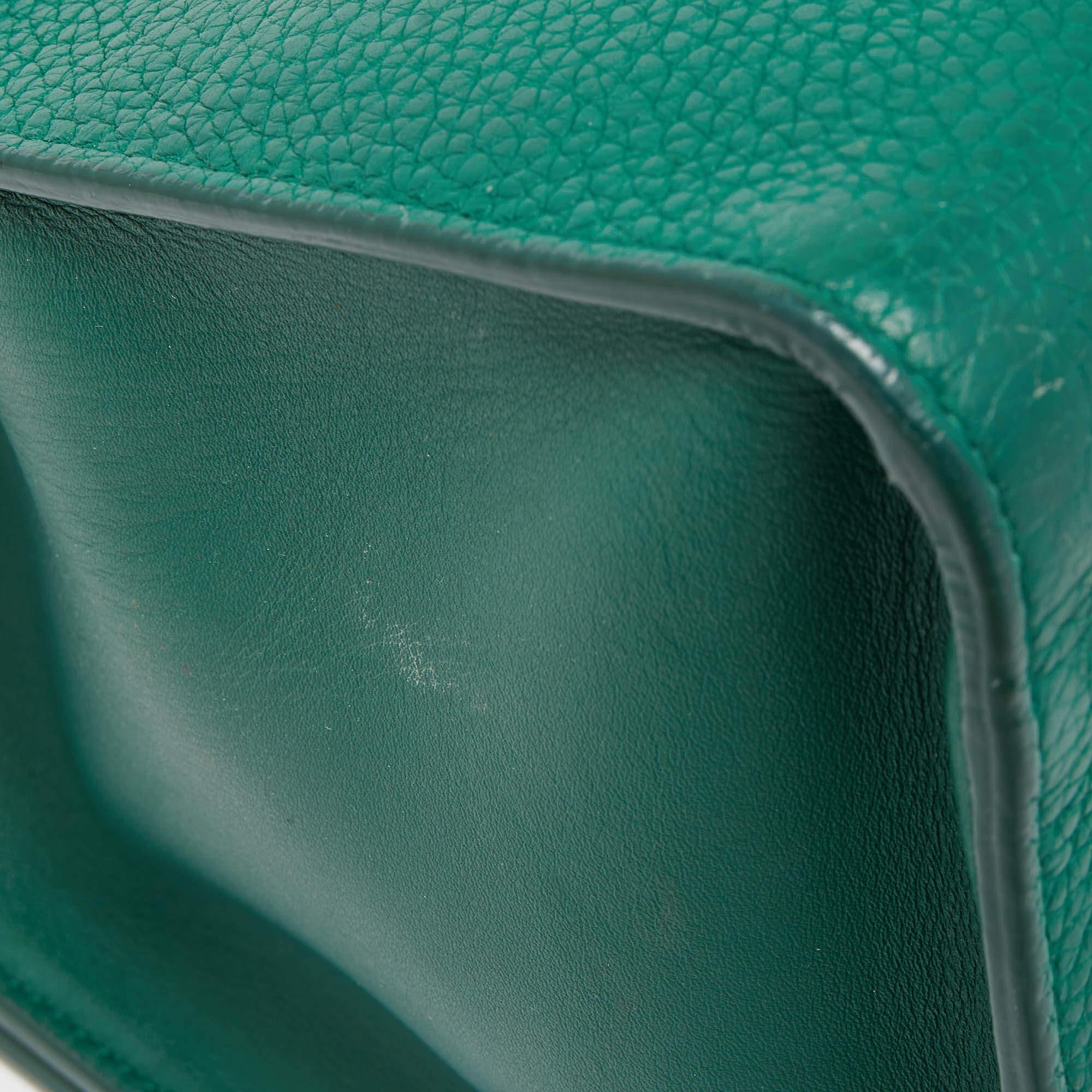 Dior Green Leather Medium Diorever Bag For Sale 10